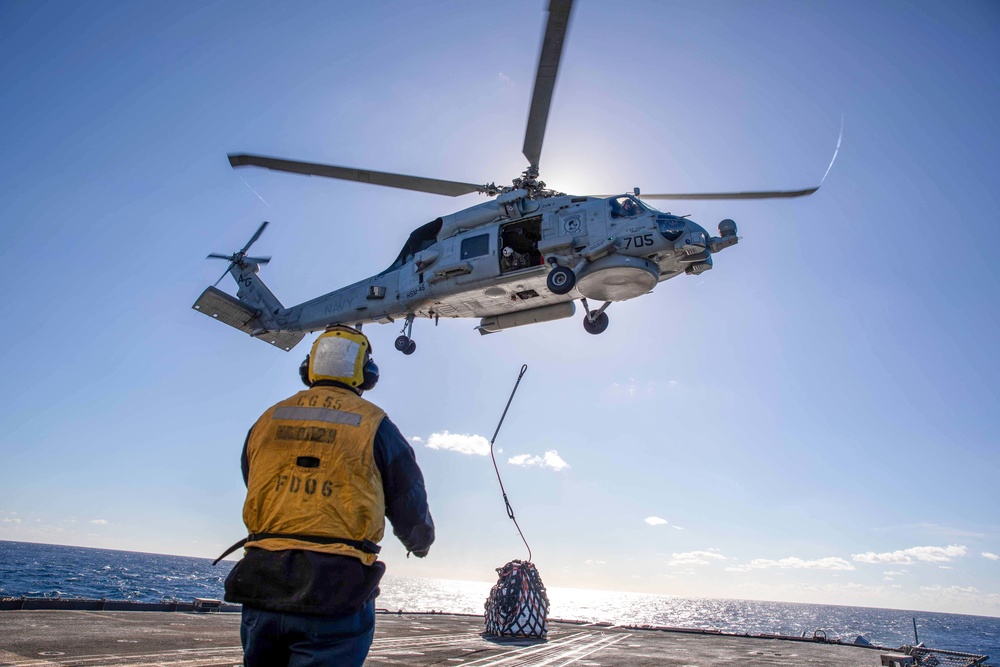 USS Leyte Gulf (CG 55) Completes Replenishment-at-Sea