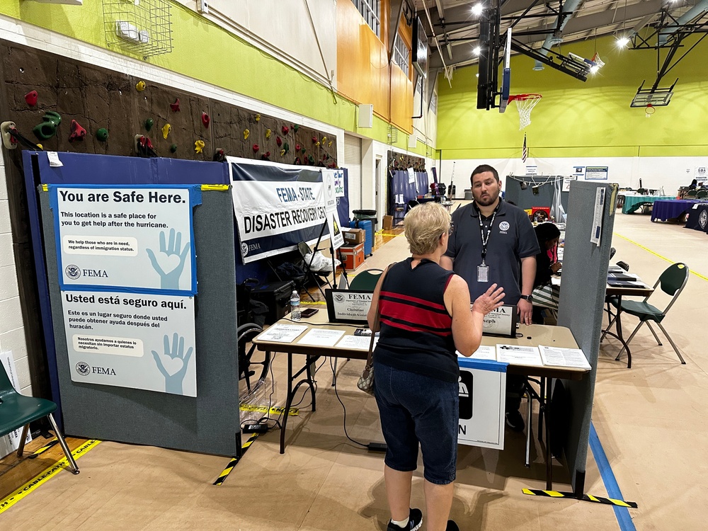 A FEMA-State Disaster Recovery Center in Englewood, Florida