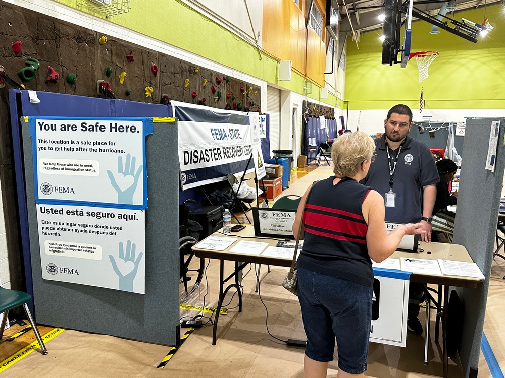 A FEMA-State Disaster Recovery Center in Englewood, Florida