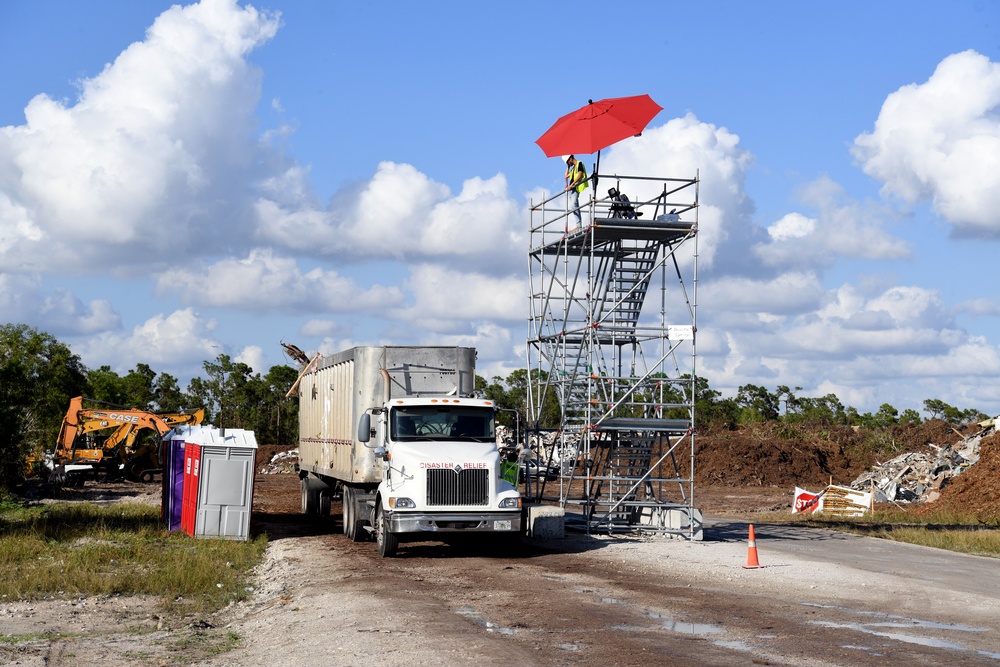 Debris is Collected At Established Sites