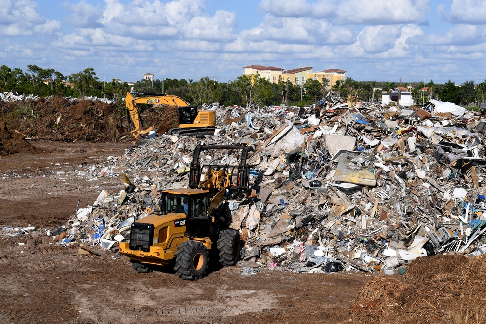 Debris is Collected At Established Sites