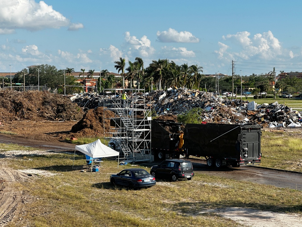 Collected Debris Piles Up At Collections