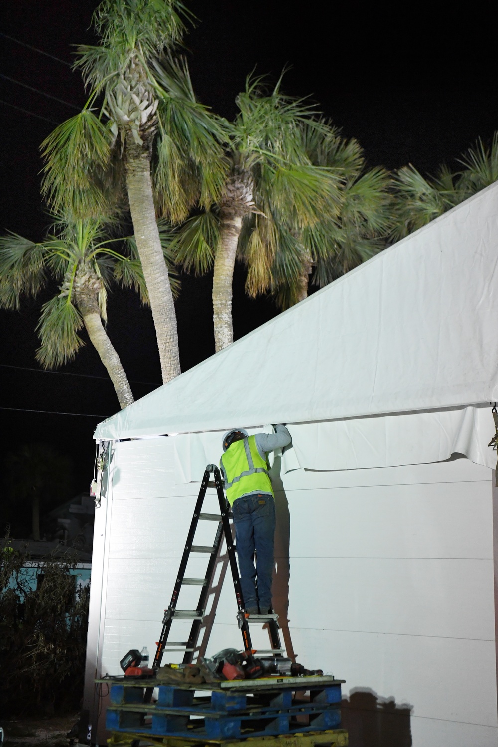 A FEMA-State Disaster Recovery Center is Set Up on Fort Myers Beach