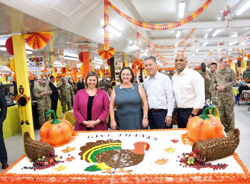 US House Representatives visit Camp Arifjan for Thanksgiving, November, 2022