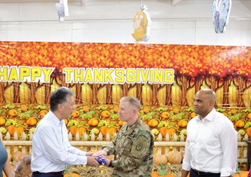 US House Representatives visit Camp Arifjan for Thanksgiving, November, 2022