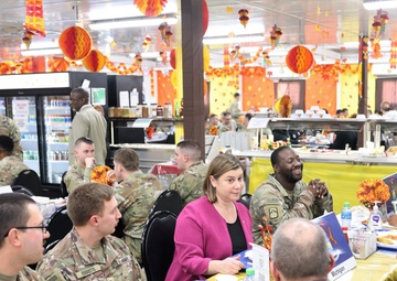 US House Representatives visit Camp Arifjan for Thanksgiving, November, 2022