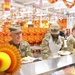 ARCENT's Lt. Gen. Patrick D. Frank and Command Sgt. Maj. Jacinto Garza serve Thanksgiving meals, Kuwait, November 2022