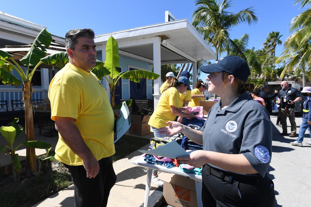 FEMA Disaster Survivor Assistance Teams and FEMA Corps Canvas Everglades City, Florida