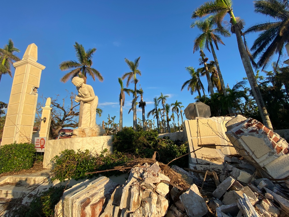 Local Landmarks Are Damaged From Hurricane Ian