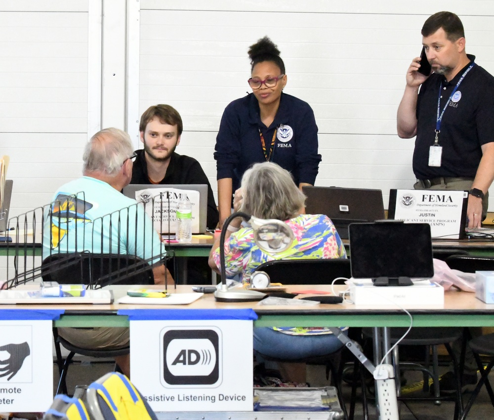 FEMA Individual Assistance Specialists Assist Local Residents at a Disaster Recovery Center