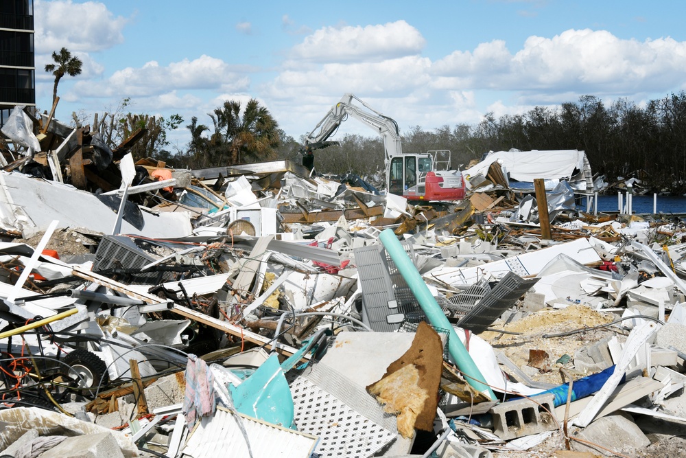 Crews Work to Cleanup Debris From Hurricane Ian