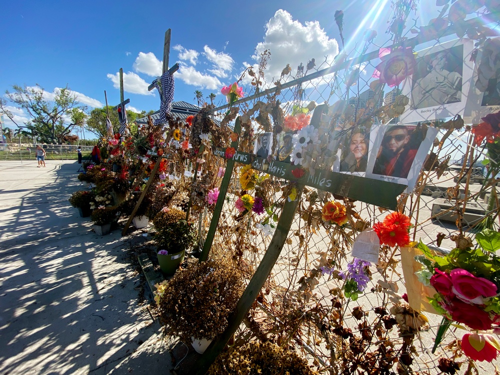 A Memorial Wall For Lost Loved Ones Stands in Centennial Park