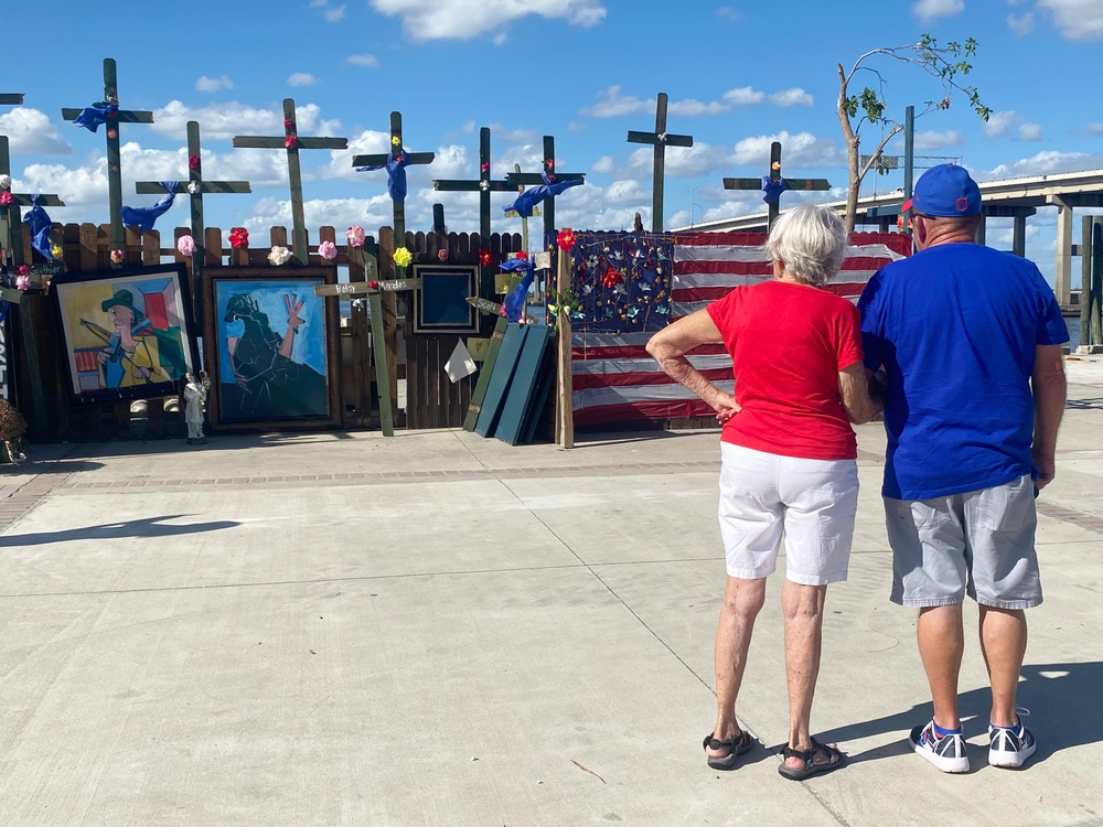 A Memorial Wall For Lost Loved Ones Stands in Centennial Park
