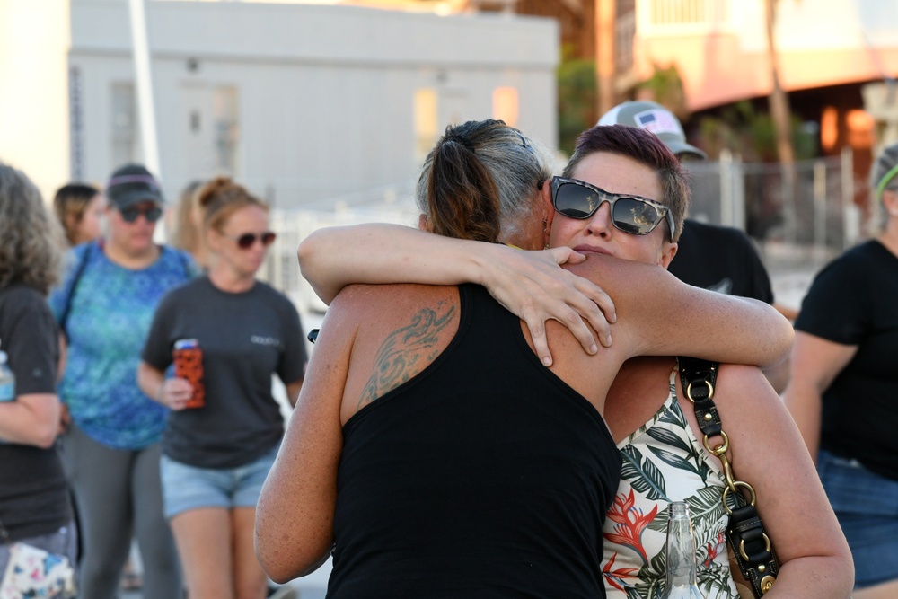 People Gather For a Vigil to Honor Hurricane Victims and Survivors