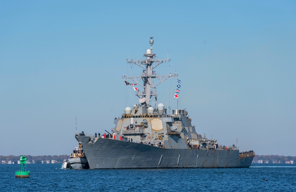 USS McFaul returns to Naval Station Norfolk