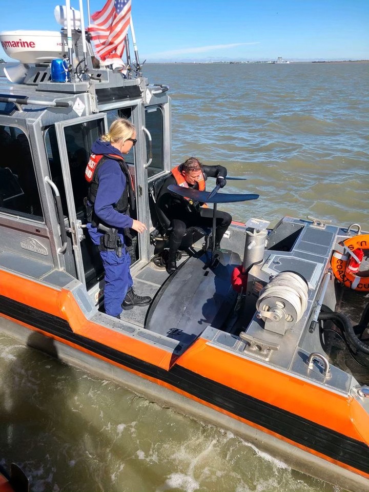 Coast Guard rescues person in water near Texas City, Texas
