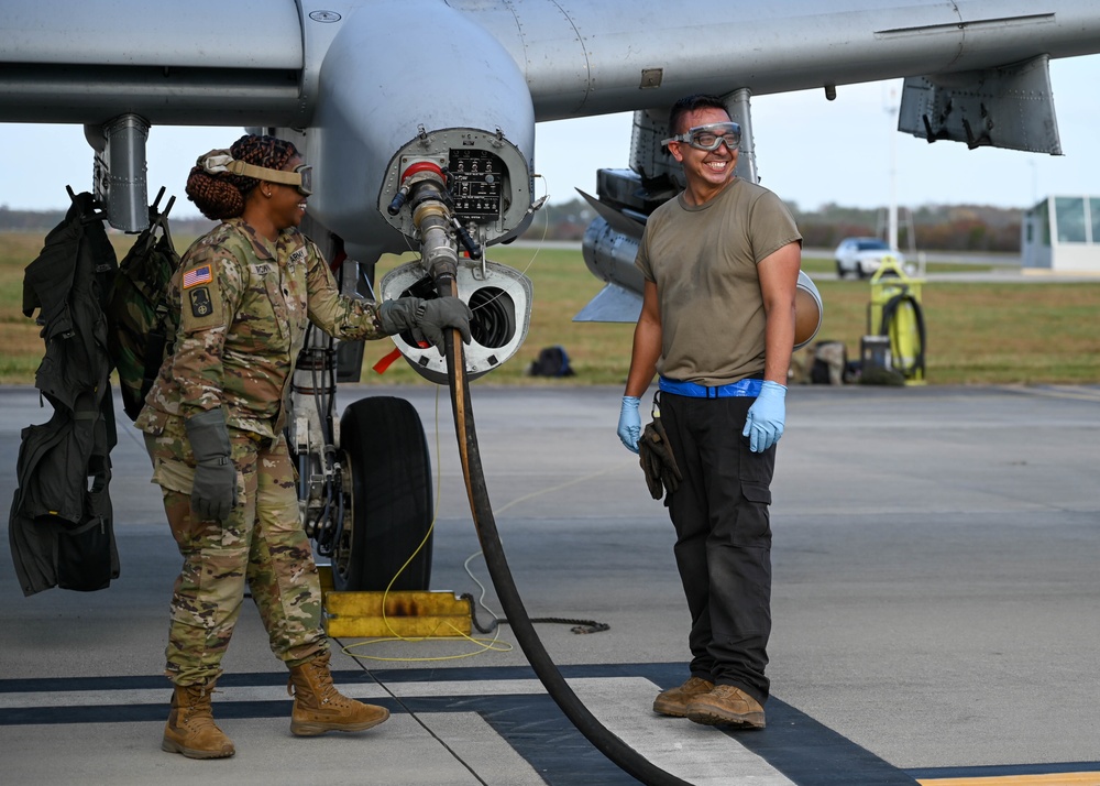 354th FGS A-10 recovery and refuel at Bushwhacker 22-07