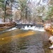 Snowy day at Fort McCoy's Trout Falls in Pine View Recreation Area