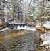Snowy day at Fort McCoy's Trout Falls in Pine View Recreation Area