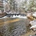 Snowy day at Fort McCoy's Trout Falls in Pine View Recreation Area
