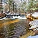Snowy day at Fort McCoy's Trout Falls in Pine View Recreation Area