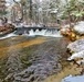 Snowy day at Fort McCoy's Trout Falls in Pine View Recreation Area