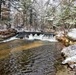 Snowy day at Fort McCoy's Trout Falls in Pine View Recreation Area