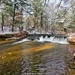 Snowy day at Fort McCoy's Trout Falls in Pine View Recreation Area