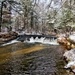 Snowy day at Fort McCoy's Trout Falls in Pine View Recreation Area