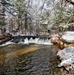 Snowy day at Fort McCoy's Trout Falls in Pine View Recreation Area