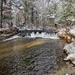 Snowy day at Fort McCoy's Trout Falls in Pine View Recreation Area
