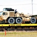 411th Engineer Company equipment deployment by rail movement at Fort McCoy