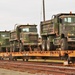 411th Engineer Company equipment deployment by rail movement at Fort McCoy