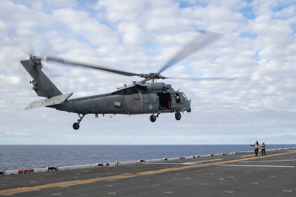 USS Tripoli Flight Operations