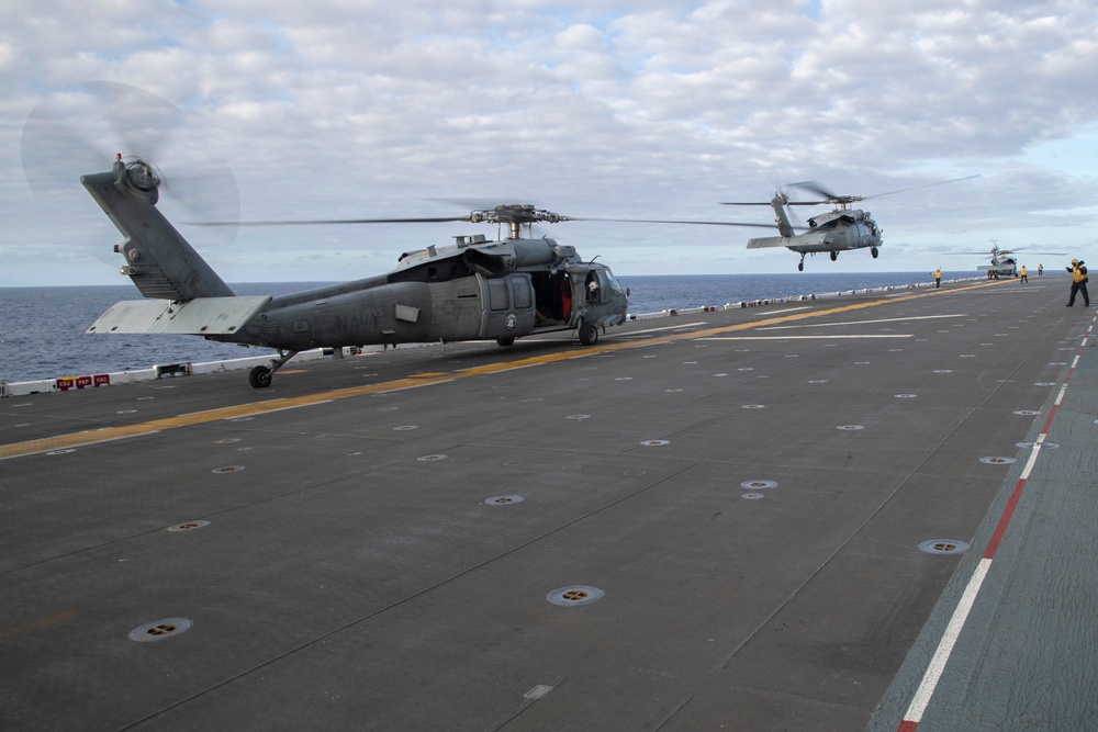 USS Tripoli Flight Operations