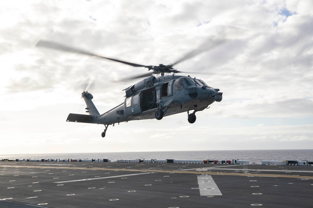 USS Tripoli Flight Operations