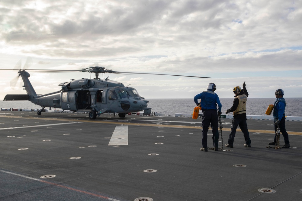 USS Tripoli Flight Operations