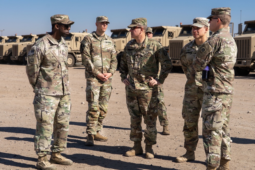 Task Force Hellfighter Commander Visits Units At Camp Buehring