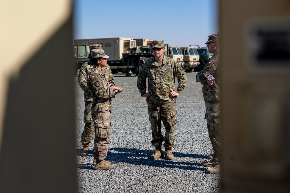 Task Force Hellfighter Commander Visits Units At Camp Buehring