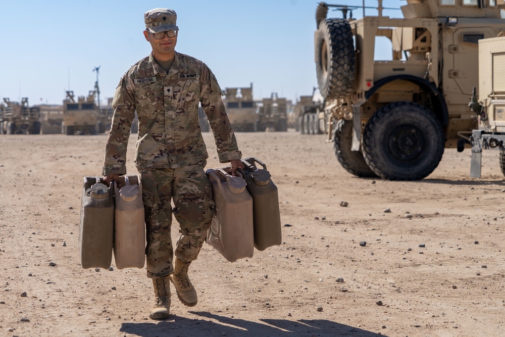 Task Force Hellfighter Commander Visits Units At Camp Buehring