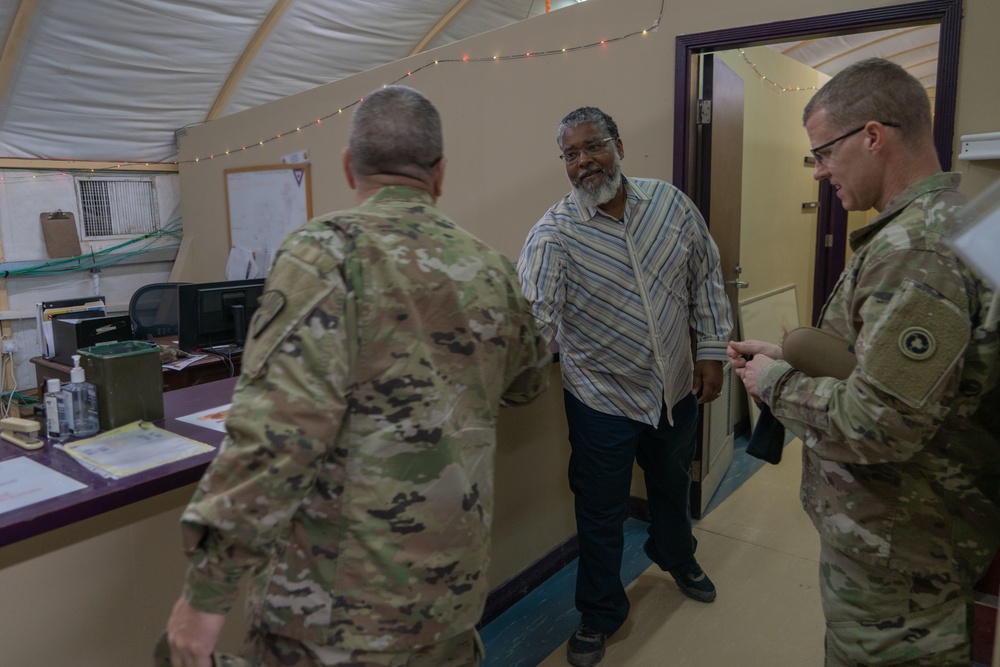 Task Force Hellfighter Commander Visits Units At Camp Buehring