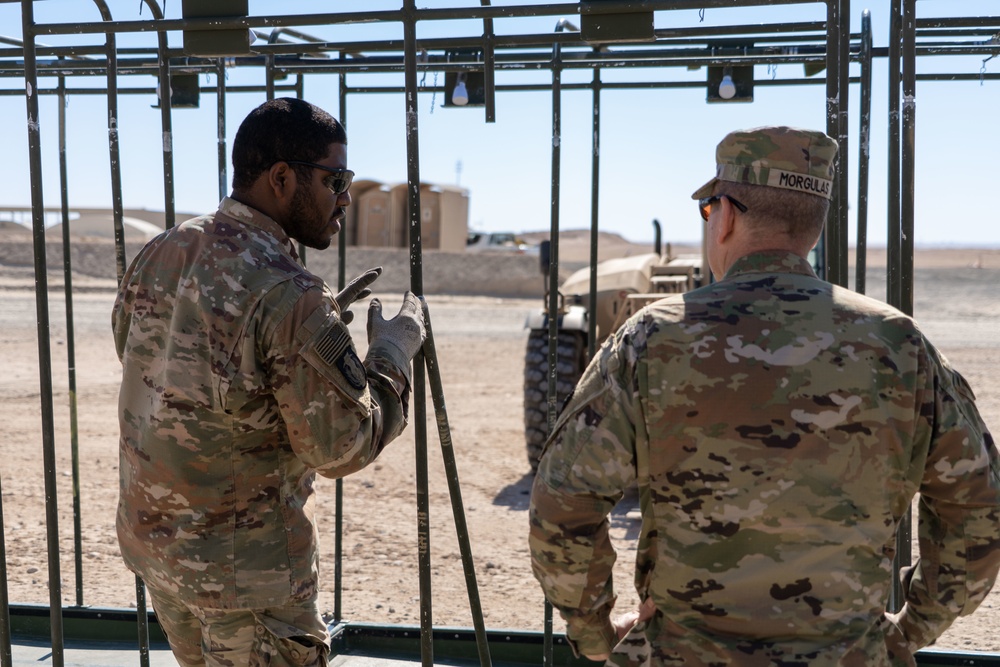 Task Force Hellfighter Commander Visits Units At Camp Buehring