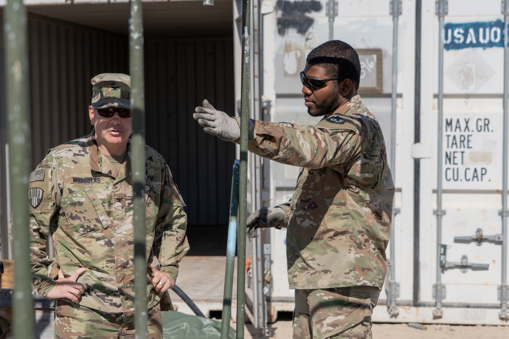 Task Force Hellfighter Commander Visits Units At Camp Buehring