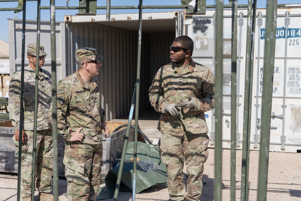 Task Force Hellfighter Commander Visits Units At Camp Buehring