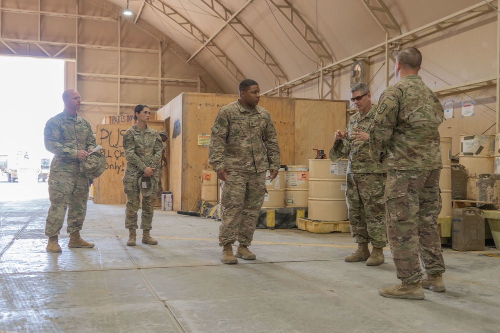 Task Force Hellfighter Commander Visits Units At Camp Buehring