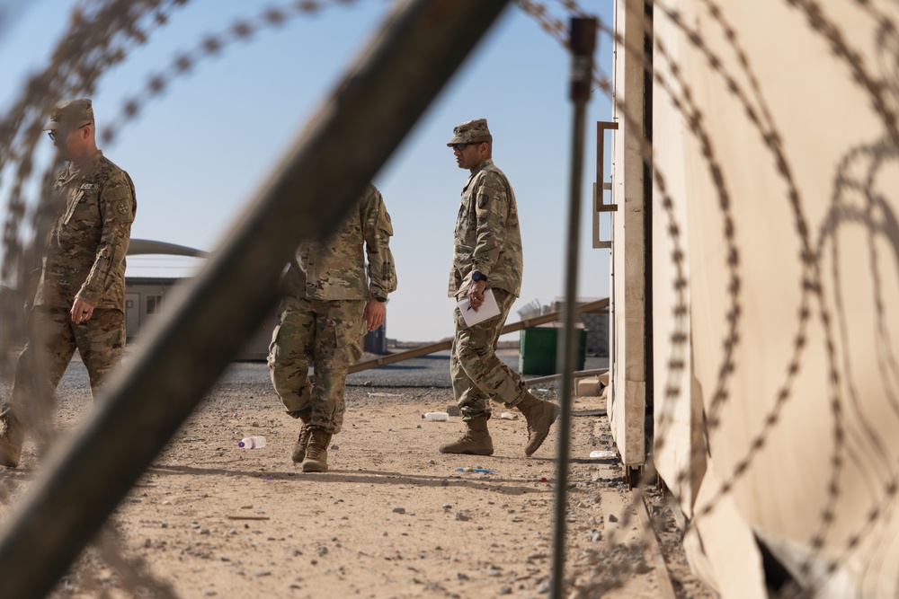 Task Force Hellfighter Commander Visits Units At Camp Buehring