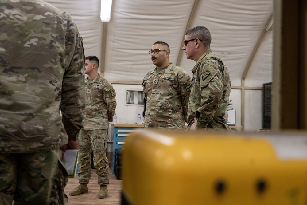 Task Force Hellfighter Commander Visits Units At Camp Buehring