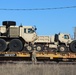 411th Engineer Company equipment deployment by rail movement at Fort McCoy