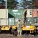 411th Engineer Company equipment deployment by rail movement at Fort McCoy