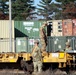 411th Engineer Company equipment deployment by rail movement at Fort McCoy